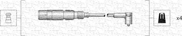 MAGNETI MARELLI Комплект проводов зажигания 941318111164